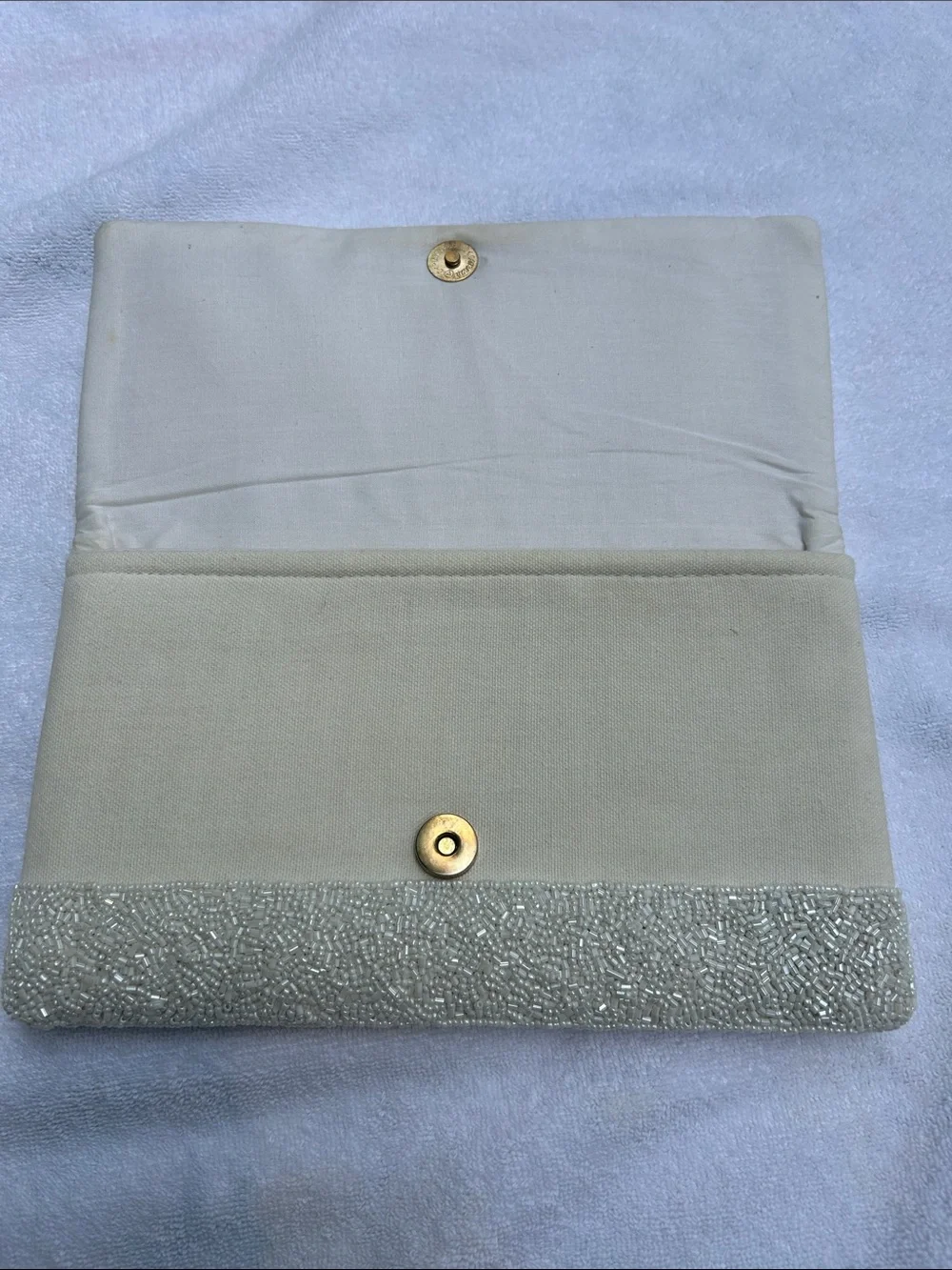Beaded 'BRIDE' Ivory Clutch Bag